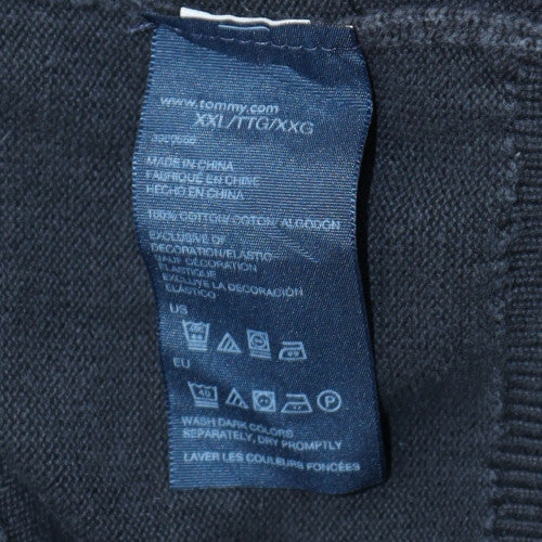 Tommy Hilfiger Men’s Black 2XL Quarter Zip Collared Sweatshirt