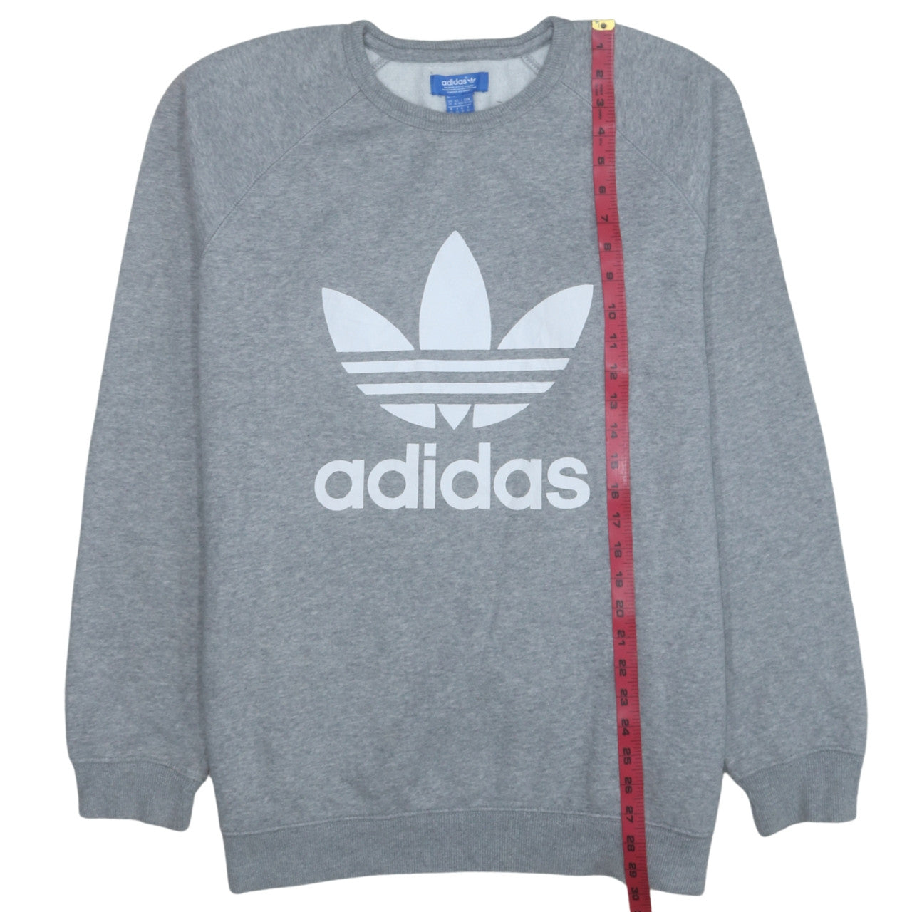 Adidas Men's Grey XL Trefoil Logo Pullover Sweatshirt