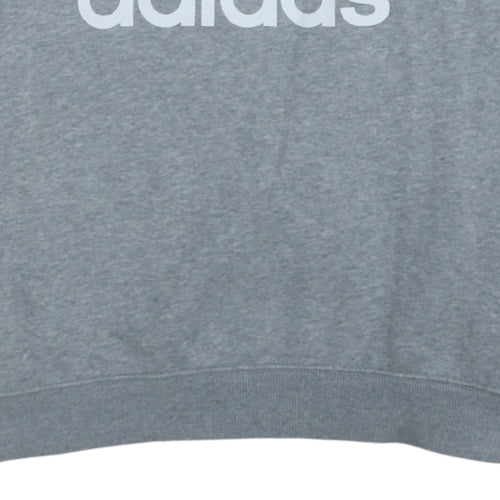 Adidas Men's Grey XL Trefoil Logo Pullover Sweatshirt