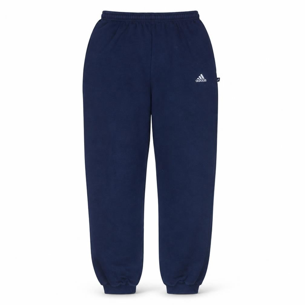 Front view of Adidas Men's Blue Regular Fit Fleece Sweatpants M 32