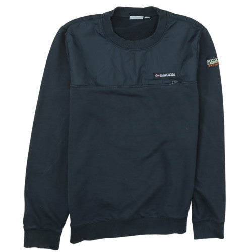 Napapijri Men's Black Pullover Sweatshirt L Outdoor Fleece