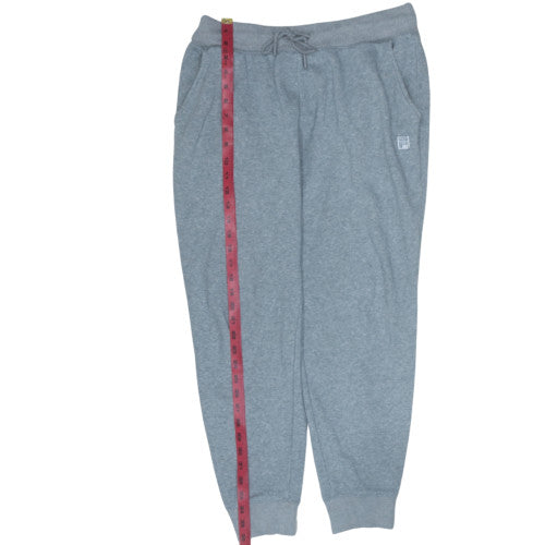 Fila Men's Grey Jogger Trousers L Regular Fit Cotton Blend Sweatpants