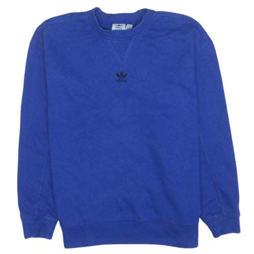Adidas Women Blue Crew Neck Pullover Sweatshirt Size 6