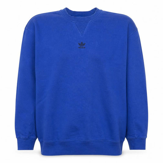 Front view of Adidas Women Blue Crew Neck Pullover Sweatshirt, size 6