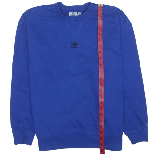 Adidas Women Blue Crew Neck Pullover Sweatshirt Size 6