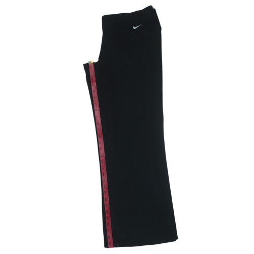 Nike Women's Black Dri-FIT Wide-Leg Yoga Activewear Trousers L