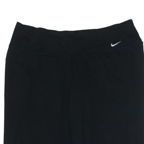 Nike Women's Black Dri-FIT Wide-Leg Yoga Activewear Trousers L