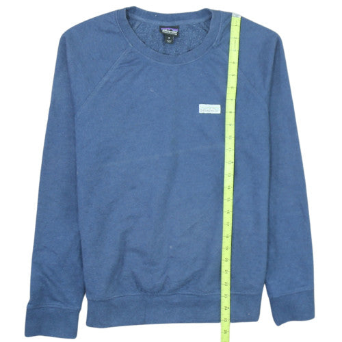 Patagonia Men's Blue Organic Cotton Crew Neck Sweatshirt M