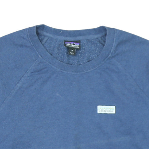 Patagonia Men's Blue Organic Cotton Crew Neck Sweatshirt M