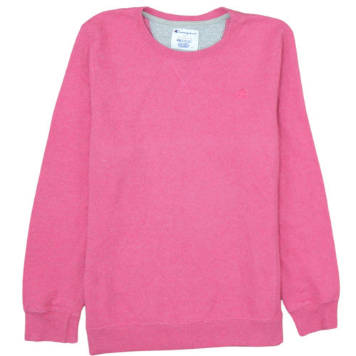 Champion Mens Pink Crew Neck Fleece Pullover Sweatshirt XL