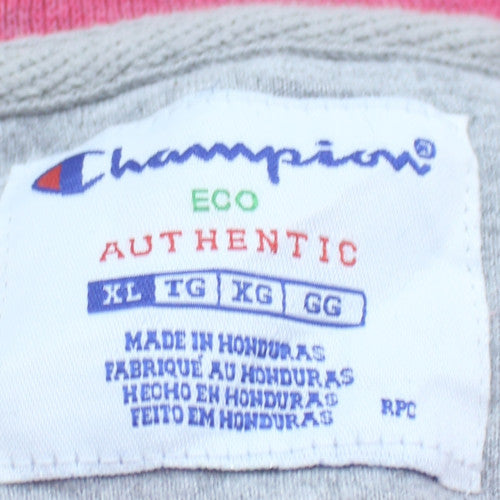 Champion Mens Pink Crew Neck Fleece Pullover Sweatshirt XL