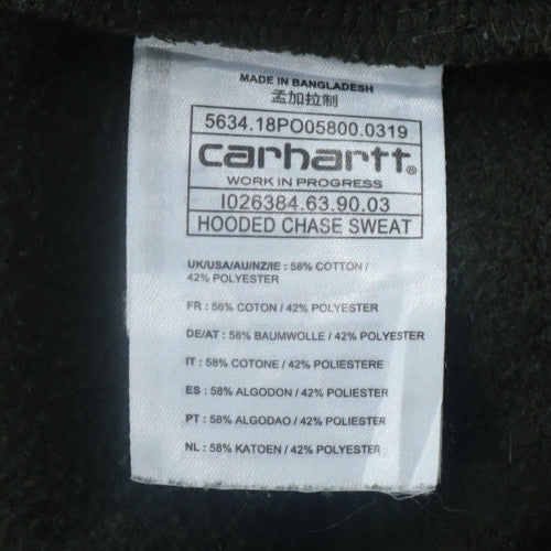 Carhartt Men's Green Pullover Hoodie L Fleece Sweatshirt