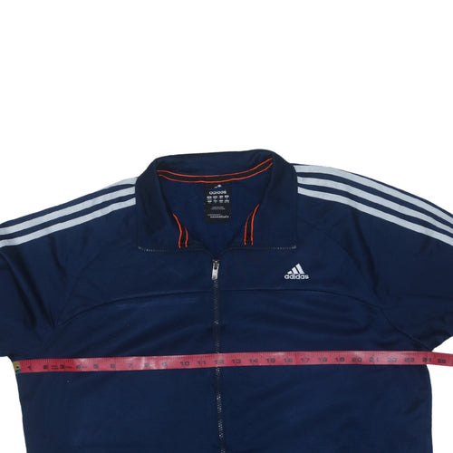 Adidas Men's Blue XL Track Jacket Essentials Full Zip Sportswear