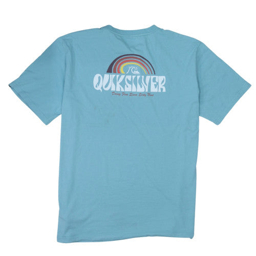 Quiksilver Mens Blue Regular Fit Cotton Graphic T-Shirt XXL