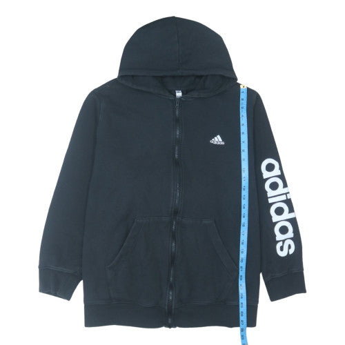 Adidas Womens Black 4XL Full Zip Hooded Sweatshirt Hoodie