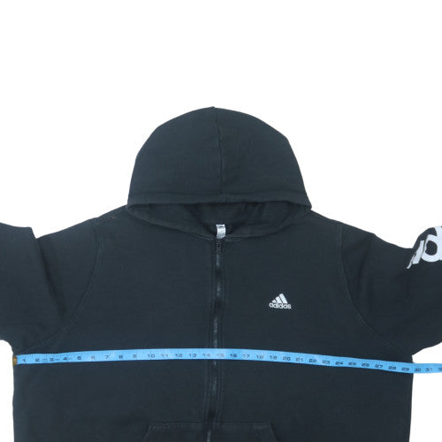 Adidas Womens Black 4XL Full Zip Hooded Sweatshirt Hoodie