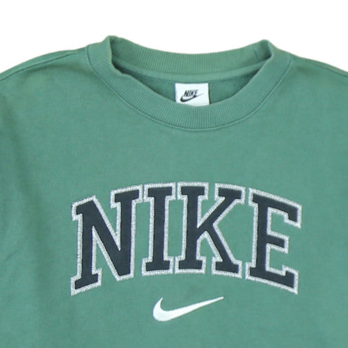 Nike Men's Green Embroidered Logo Pullover Sweatshirt Size S
