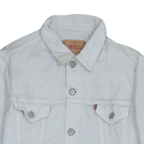 Levi Strauss Women's White Denim Jacket M Button-Up Casual Style