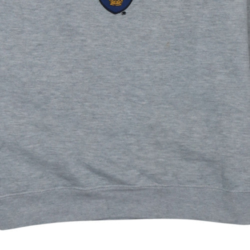 Oxford University Men's Grey Medium Crew Neck Pullover Sweatshirt