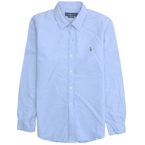 Ralph Lauren Men's Light Blue Cotton Button-Up Casual Shirt M