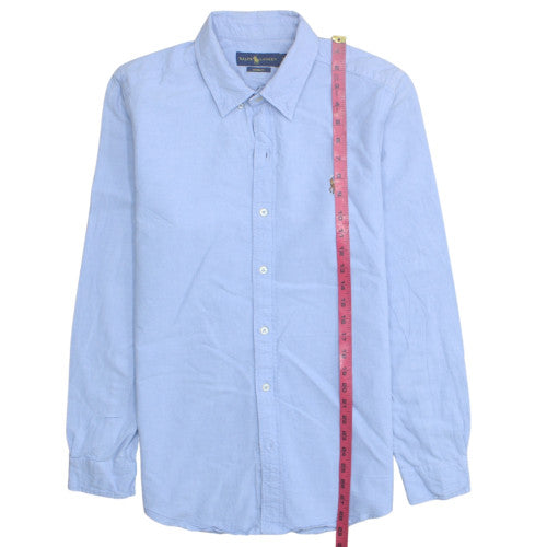 Ralph Lauren Men's Light Blue Cotton Button-Up Casual Shirt M