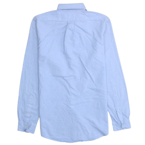 Ralph Lauren Men's Light Blue Cotton Button-Up Casual Shirt M