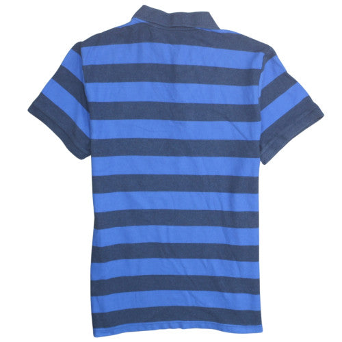 Nike Men's Blue Striped Polo Shirt XL Cotton Casual Classic Fit