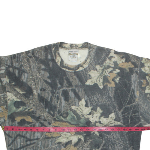 Jerzees Outdoors Men's Green Camouflage Crew Neck Sweatshirt Size L