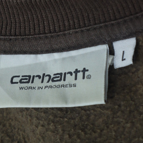 Carhartt Men’s Brown Logo Crew Neck Pullover Sweatshirt L