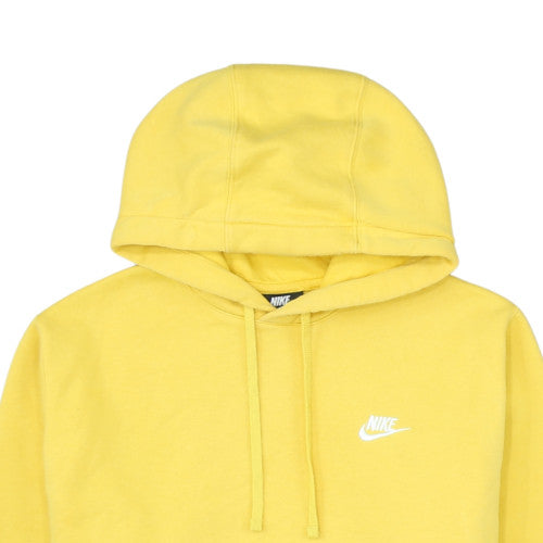 Nike Men's Yellow Pullover Hoodie M Logo Fleece Sweatshirt
