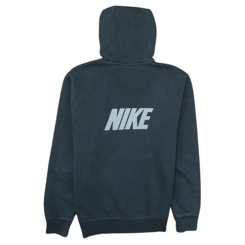Nike Men's Black Small Pullover Hoodie with Logo Tape Detail
