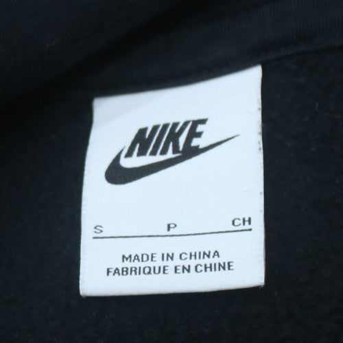 Nike Men's Black Small Pullover Hoodie with Logo Tape Detail