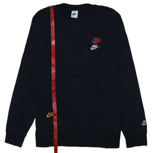 Nike Men's Black XL Crew Neck Embroidered Logo Sweatshirt