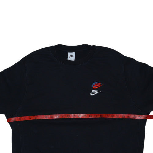 Nike Men's Black XL Crew Neck Embroidered Logo Sweatshirt