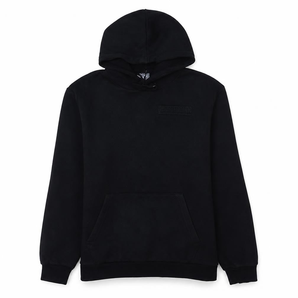 Front view of Puma Men's Black Pullover Hoodie Fleece Regular Fit, size M