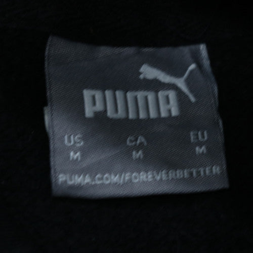 Puma Men's Black Pullover Hoodie Fleece Regular Fit Size M