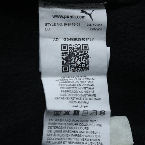 Puma Men's Black Pullover Hoodie Fleece Regular Fit Size M