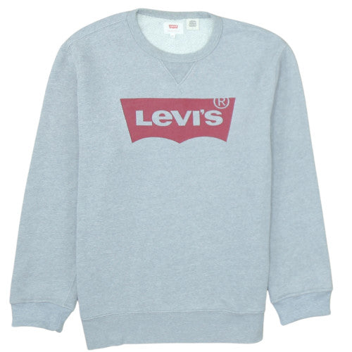 Levi's Men's Grey Logo Crew Neck Sweatshirt Size M