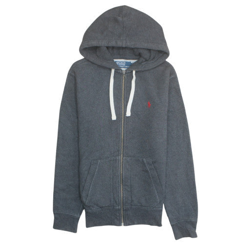 Polo Ralph Lauren Men's Grey Full Zip Hoodie Small Cotton Blend