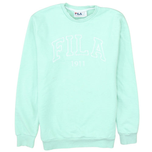Fila Men's Green XS Pullover Sweatshirt Crew Neck Logo Sportswear