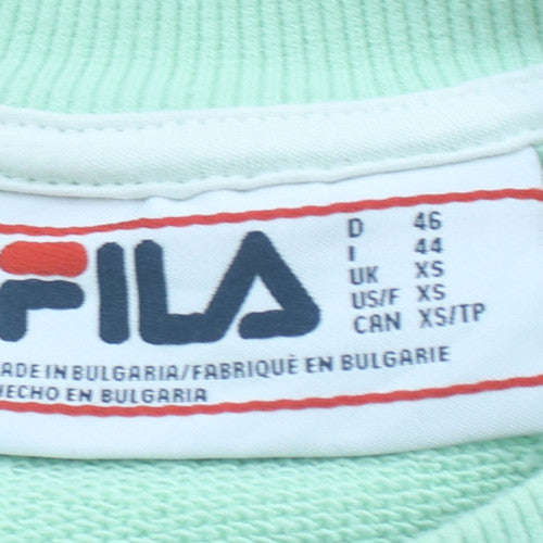 Fila Men's Green XS Pullover Sweatshirt Crew Neck Logo Sportswear