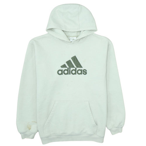 Adidas Men's White Pullover Hoodie Size M Fleece Sportswear
