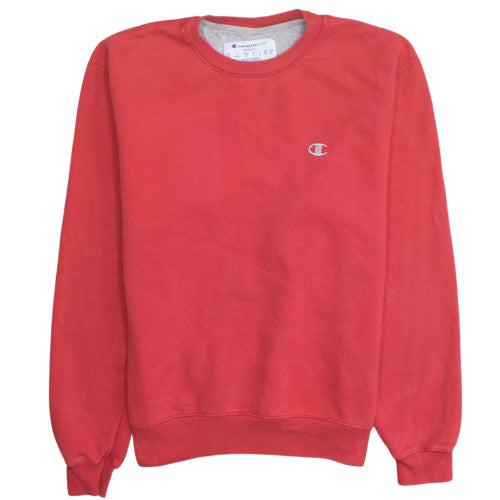 Champion Men's Red Pullover Sweatshirt M Regular Fit Crew Neck
