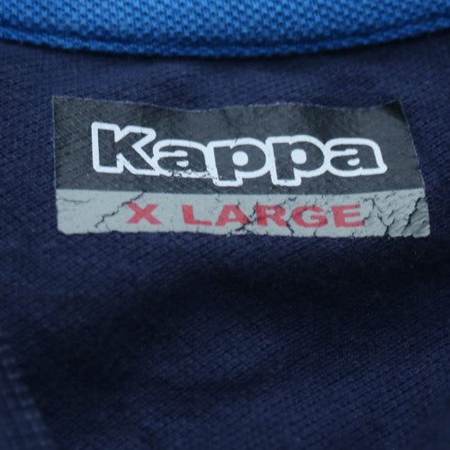 Kappa Mens Navy Blue Short Sleeve Polo Shirt XL 100% Cotton