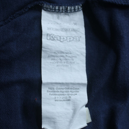 Kappa Mens Navy Blue Short Sleeve Polo Shirt XL 100% Cotton