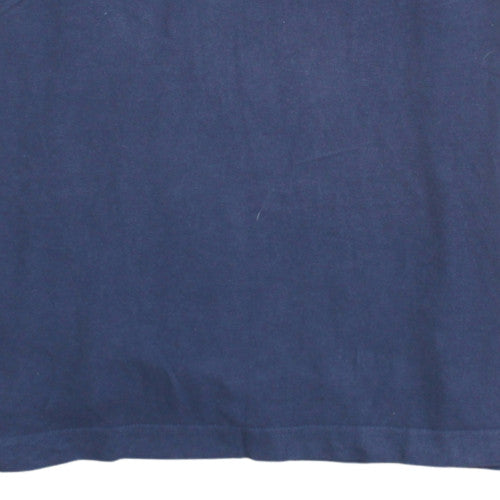 Kappa Mens Navy Blue Short Sleeve Polo Shirt XL 100% Cotton