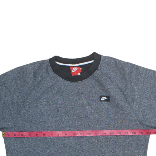Nike Men's Grey Crew Neck Pullover Sweatshirt Size S