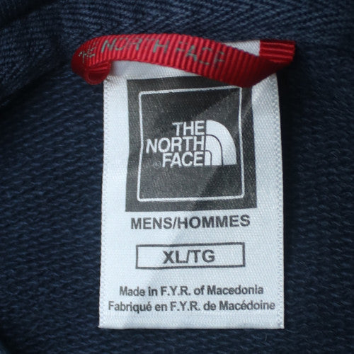 The North Face Men's Blue XL Pullover Hoodie Logo Cotton Sweatshirt