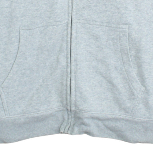GAP Men's Grey Full Zip Logo Hoodie Size L Fleece Sweatshirt
