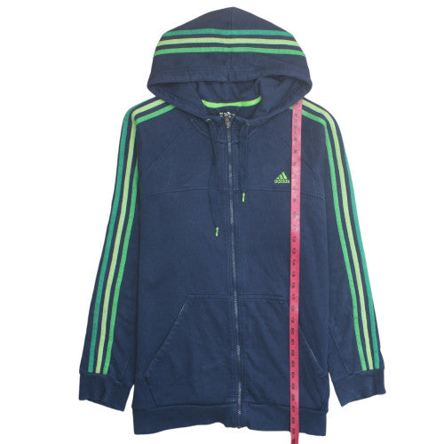 Adidas Mens Blue Full Zip Hoodie XL Athletic Fleece Sweatshirt